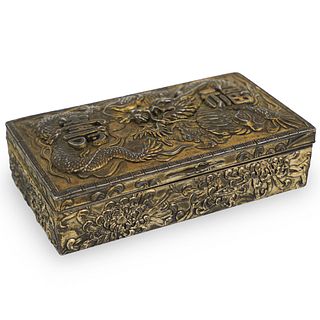 Chinese Repousse Brass Box