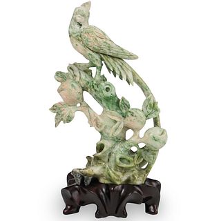 Chinese Carved Jade Pheasant Sculpture