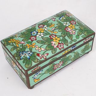 Chinese Floral Cloisonne Box