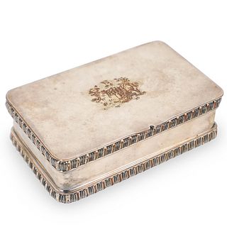 Continental Silver Plated Trinket Box