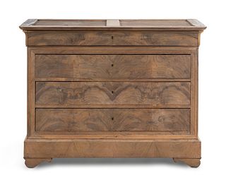 A Louis Philippe Figured Mahogany Chest of Drawers