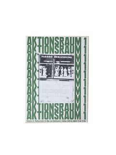 Fabro, Luciano<br><br>Bekleidung München, Aktionsraum 1, s.d. [April 1970], 51.5x37.5 cm.