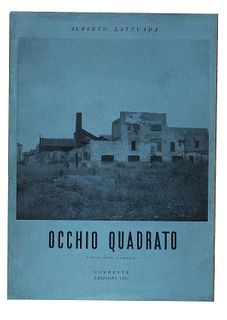 Lattuada, Alberto<br><br>Square eye. Twenty-six photographic plates (Milan), Corrente Edizioni, 1941, 22.4x16 cm., Paperback, jacket, pp. XX- [6].