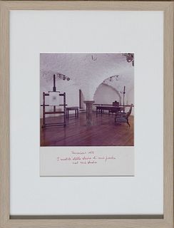 Pistoletto, Michelangelo<br><br>Sansicario 1976. The furniture of my father's studio in my studio Sansicario, 1976, 23.8x17.8 cm.