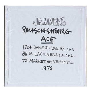 Rauschenberg, Robert<br><br>Jammers. Rauschenberg, Vancouver - Los Angeles - Venice (California), Ace (Gallery), 1976, 39x39 cm.