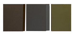 Seggiola, Edizioni della<br><br>Drawings, Oggiono (Como), Edizioni della Seggiola, 1977, 29x21.4 cm., Editorial binding in imitation leather, case, pp
