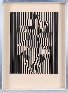 Victor Vasarely (1906-1997) Op Art, Serigraph,