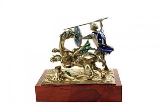 Gem-Set Figure of St George and the Dragon