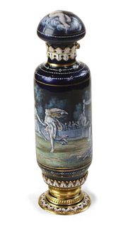 French Gold and Enamel Scent bottle