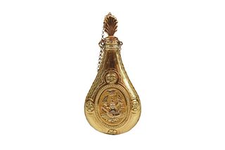 French Three Coloured Gold Perfume Bottle