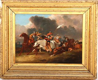 Manner of Abraham Cooper Cavalry Oil on Canvas