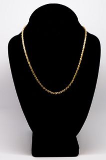 Italian 14K Yellow & White Gold Chain Necklace