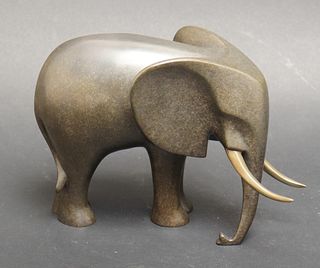 Modern Mixed Metal Elephant Sculpture