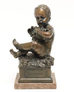 Gerart Signed "Vendange" Bronze Figural Sculpture