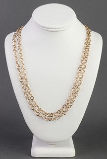 Atasay Designer 14K Yellow Gold Link Necklace