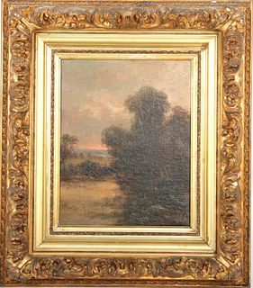 Wesley Webber Landscape 19th C. Oil on Canvas