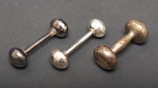 Sterling Silver Baby Rattles incl. Tiffany, 3 Pcs