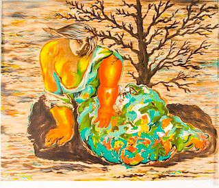 Sandro Chia (b. 1946) Reclining Woman, Color lithograph,