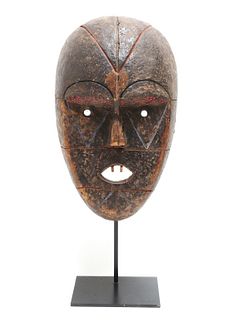 African Carved Wood & Beaded Ceremonial Mask