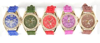 Geneva Platinum Colorful Watch Set, Group of 5