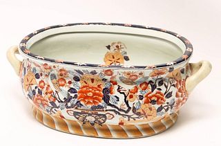 Imari-Pattern Porcelain Jardiniere / Basin