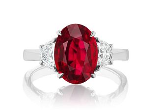 4.15ct Ruby And 0.58ct Diamond Ring
