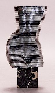 Artist Unknown (20th Century) Kinetic Segmented Torso, Chromed plastic,