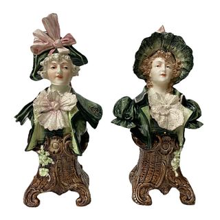 Pair of Porcelain Busts