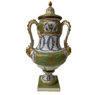 French Style Porcelain Covered Urn