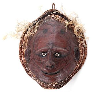 A Sepik Tribe Tortoise Shell Ancestor Mask, Papua New Guinea, 20th Century,