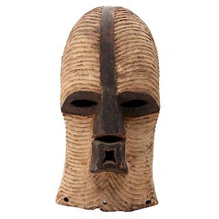 A Songye Kifwebe Tribe Carved and Painted Wood Mask, Republic of Congo, 20th Century,