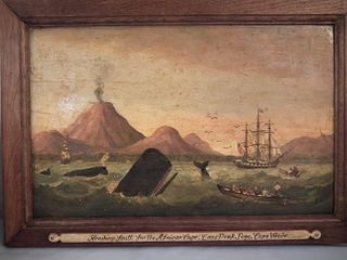CAPE VERDE WHALING SCENE PAINTING 