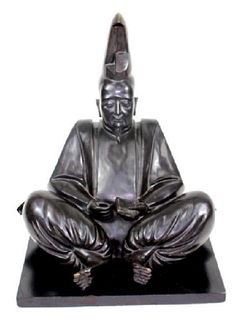 Japanese Bronze Shogun Figure. Large. Good conditi