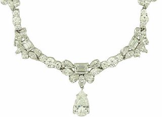 Platinum 29.50ct Diamond Necklace 