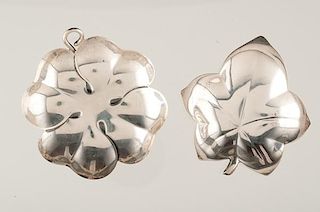 Tiffany & Co. Leaf and Clover Jewelry Dishes in Sterling 