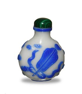 Chinese Snuff Bottle with Buddhist Treasure, 19th Century