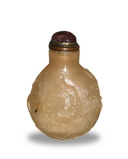 Chinese Agate Snuff Bottle, 19th Century