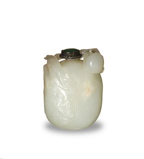 Chinese Jade Fruit-Form Snuff Bottle, 18-19th Century