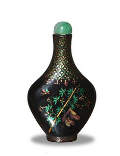 Chinese Lacquer Snuff Bottle, 18-19th Century