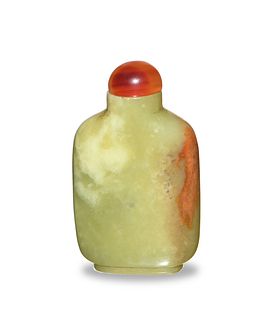 Chinese Yellow Jade Snuff Bottle, 18-19th Century