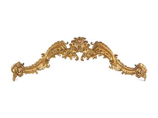 A Louis XV Style Giltwood Overdoor Ornament