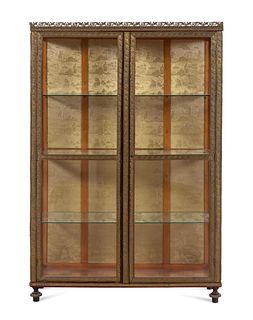 A Neoclassical Gilt Metal Mounted Vitrine Cabinet
