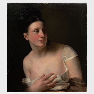 European School: Portrait of a Lady in Her Boudoir