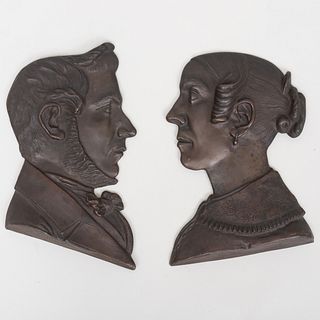 B. Caillot: A Pair of Bronze Silhouettes