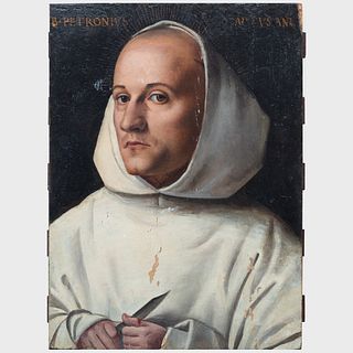 Bolognese School: Portrait of Beato Petronio of Bologna