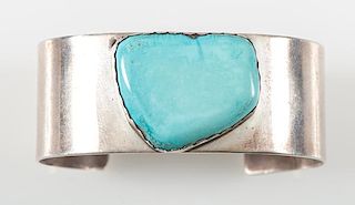Open Cuff Bracelet with Turquoise 