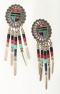 Quoc Turquoise Inc. "Q.T." Southwestern Earrings 