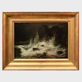 Paul Huet (1803-1869): Coastal Scene, Grandville