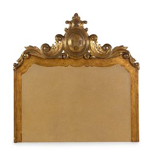 A Continental Carved Giltwood Headboard