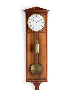 A Vienna Parcel Gilt Satinwood and Mahogany Regulator Clock